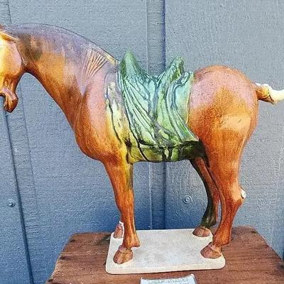 Tang Dynasty-Style Sancai Glazed Horse – 7th–8th Century Design, Chidori Antiques
