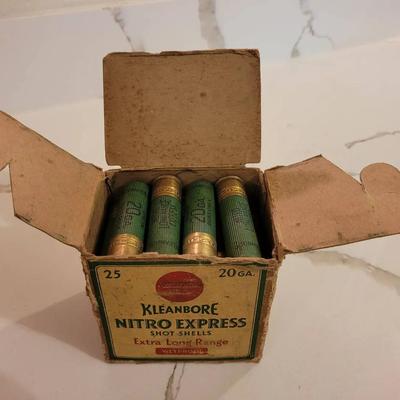 Vintage Remington Kleanbore Nitro Express 20 Gauge Shot Shells Very Old In Collectable Box