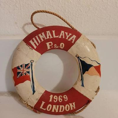 Vintage Souvenir Life Ring From P&D Cruise Ship SS Himalaya 1969