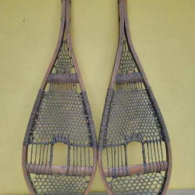 Blue Rawhide Laced Snowshoes No Bindings