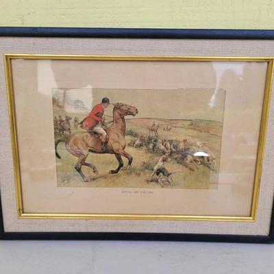 Antique Print Henry Thomas Alken "Hitting Off The Line" 1820s