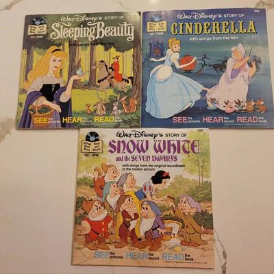 Vintage Disney See Hear Read Book & Record Princesses