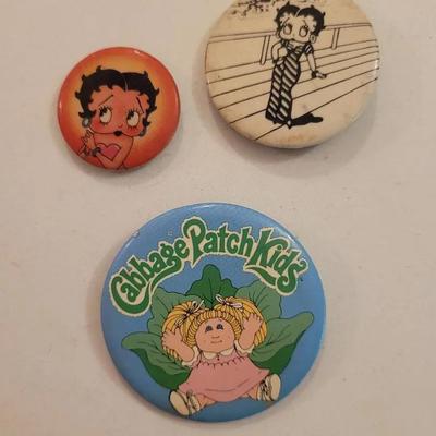 Vintage Betty Boop And Cabbage Patch Pins