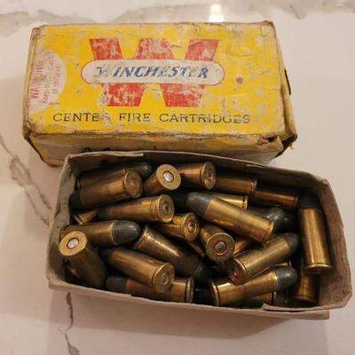 Vintage Winchester 44 Smith & Wesson Special Ammo In Collectable Box