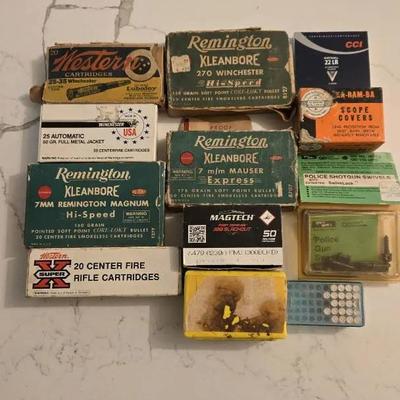 Vintage Miscellaneous Ammo And Empty Ammo Boxes