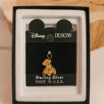 Vintage 1990s Gold Plate Over Sterling Silver Disney Goofy Pendant