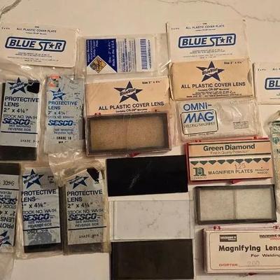 Vintage Welding Magnifier Plates