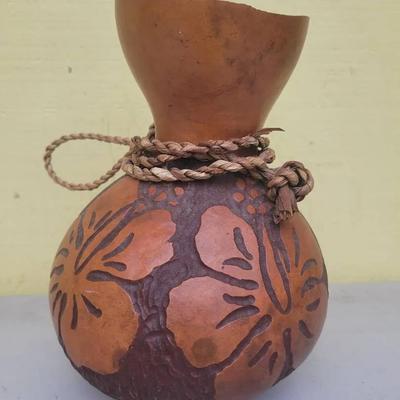 Custom Carved Gourd Hibiscus Ipu