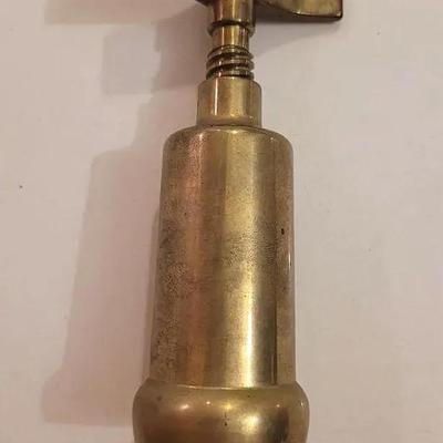 Vintage Mid 20th Century Solid Brass "King Corkscrew" Made In Italy - Engraved Letters "CRW"