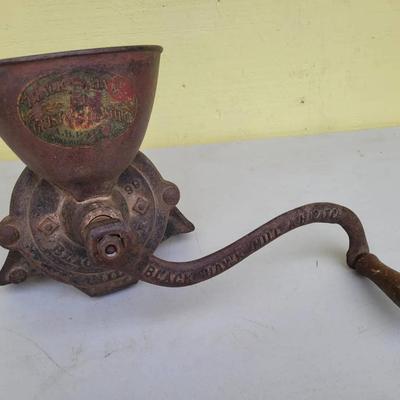 Antique Cast Iron Black Hawk Coffee Mill