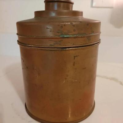 Vintage Rumidor Humidor Copper And Tin Lined Tobacco Can - 1930s
