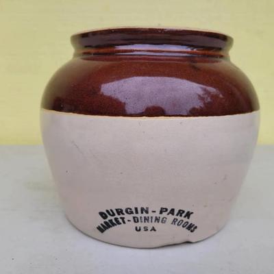Vintage Stoneware Bean Pot From Historic Durgin-Park Restaurant Boston, MA 1827-2019