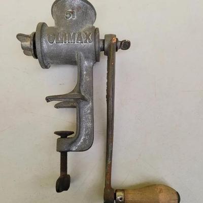 Vintage Climax 51 Food Meat Sausage Grinder With Clamp