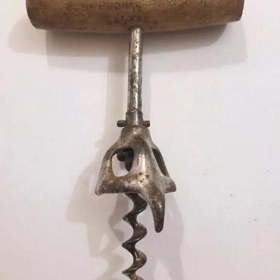 Antique 1900s Original Wooden Blatz Beer Pre-Prohibition Corkscrew 