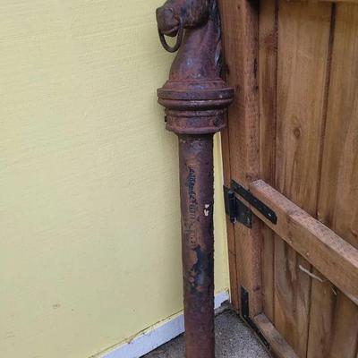 Antique Cast Iron Horse Head Hitching Post