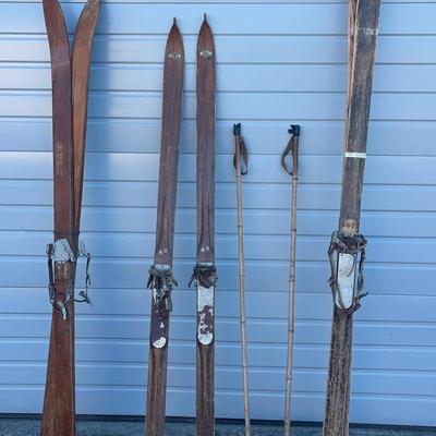Vintage/Antique Skis & Poles 