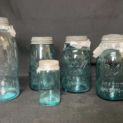 Canning Jars-Blue Glass