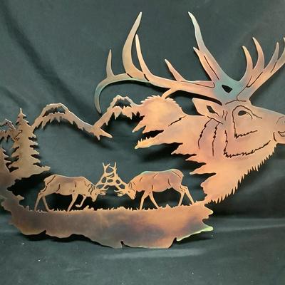 Metal Art Sculpture--Elk