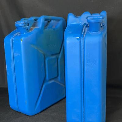 Blue Plastic Jerry Cans 