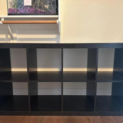 Black 8-Cube Storage Organizer Shelf