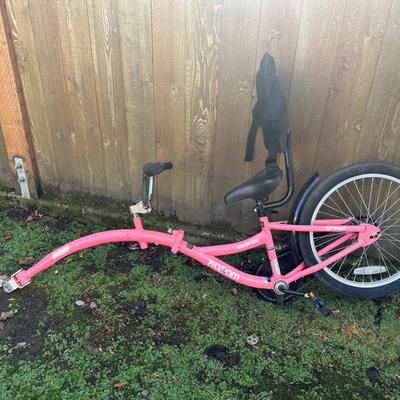 WeeRide Co-Pilot Kazam Pink Tag-Along Kids Bike