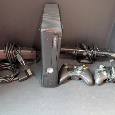 Xbox 360 Slim Console Bundle with Kinect Sensor and Controllers – Tested & Working