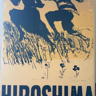 Signed Earl Neuman Mounted Hiroshima Poster