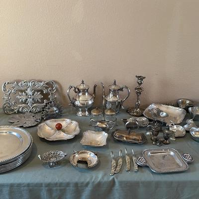 Silver On Copper Tea Pots And So Much More Silver Plate And Pewter Items