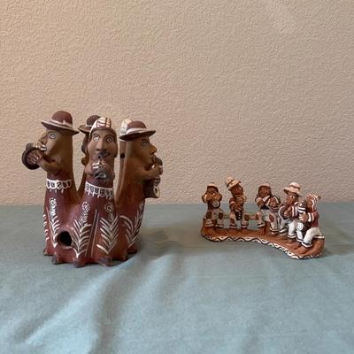 Peruvian Folk Art Pottery Musicians