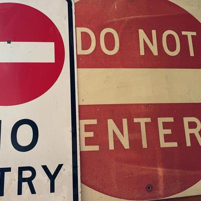 Do  Not Enter Metal Signs