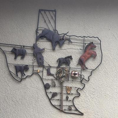 Large Barb Wire Texas Decor