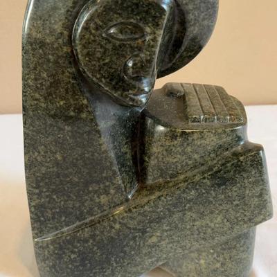 Signed Stone Sculpture Woman