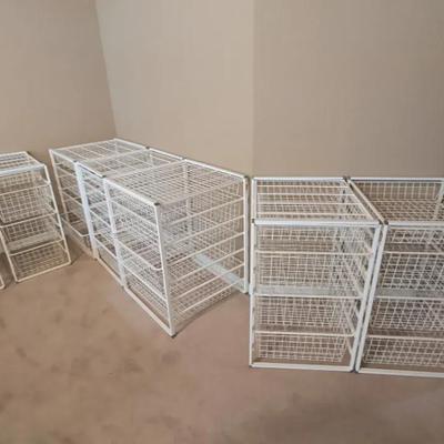 Elfa Wire Basket Storage System Lot Of 7