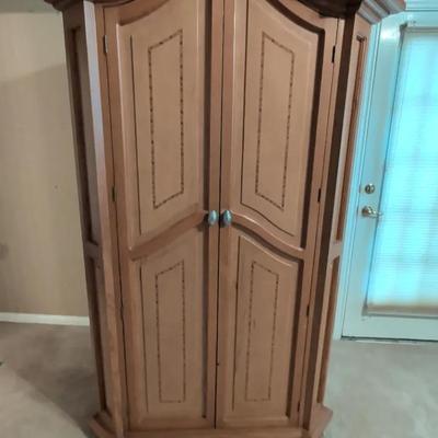 Inlaid Wood Armoire/TV Cabinet