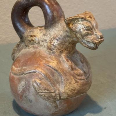 Peruvian Moche Stirrup Spout Vessel