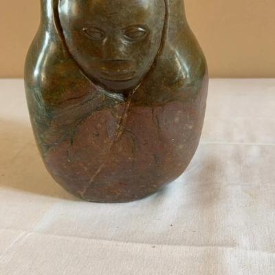 Signed Stone Sculpture - Child