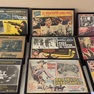 Framed Lobby Cards In Spanish