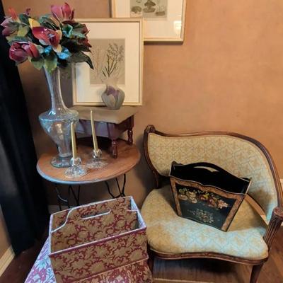 Collection Of Vintage Accent Furniture & Coordinating Decor & Art