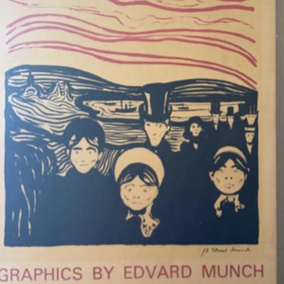 Signed Mounted Poster By Edvard Munch