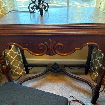 Sale Photo Thumbnail #60: antique table $ 65
49 1/2 X 16 X 28"