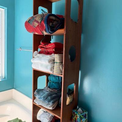 Sale Photo Thumbnail #52: handmade shelf $75
18 X 11 1/2 X 83 1/2"