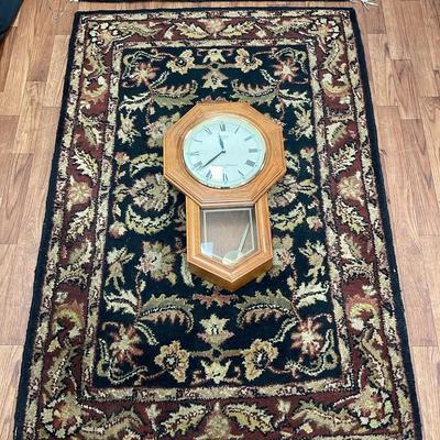 Two Decorative Rugs Plus Seiko Quartz Westminister Whittington Battery Operated Clock