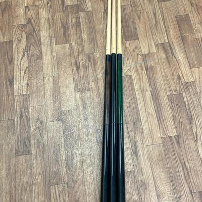 Lot of 3 Player’s Billiards Pool Sticks 