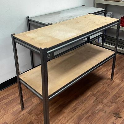 Pair of Metal Storage Shelves 
