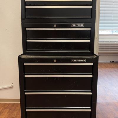 Black Craftsman Tool Chest, 11 Drawers, On Casters (Includes All Contents)