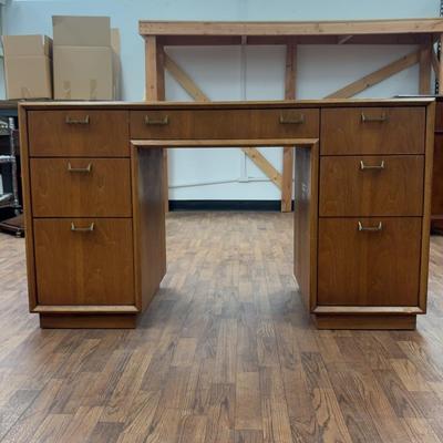 Vintage Wood Desk Circa 1980s