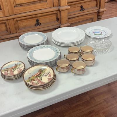Antique China & Assorted Glassware