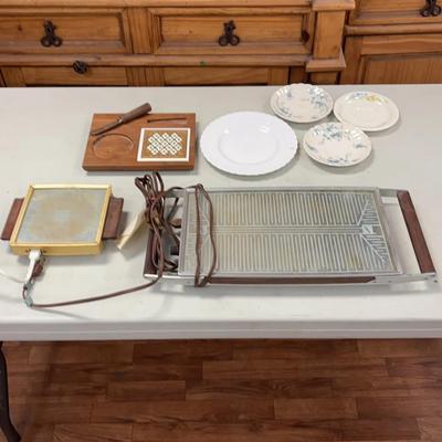 Vintage Salton Food Warmers & China