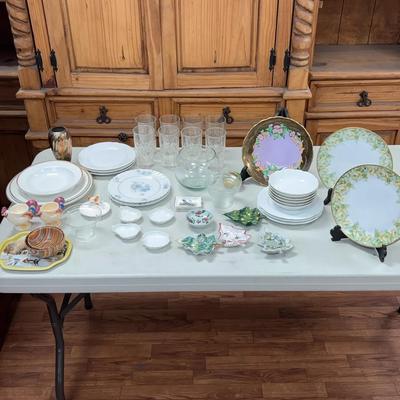 Assortment Of Unique Fine Glassware & Table Decorations