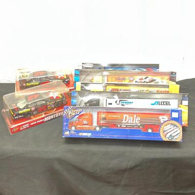 Nascar Collectibles Dale Earnhardt Rust Wallace Branded Model Trailers and Die Cast Cars